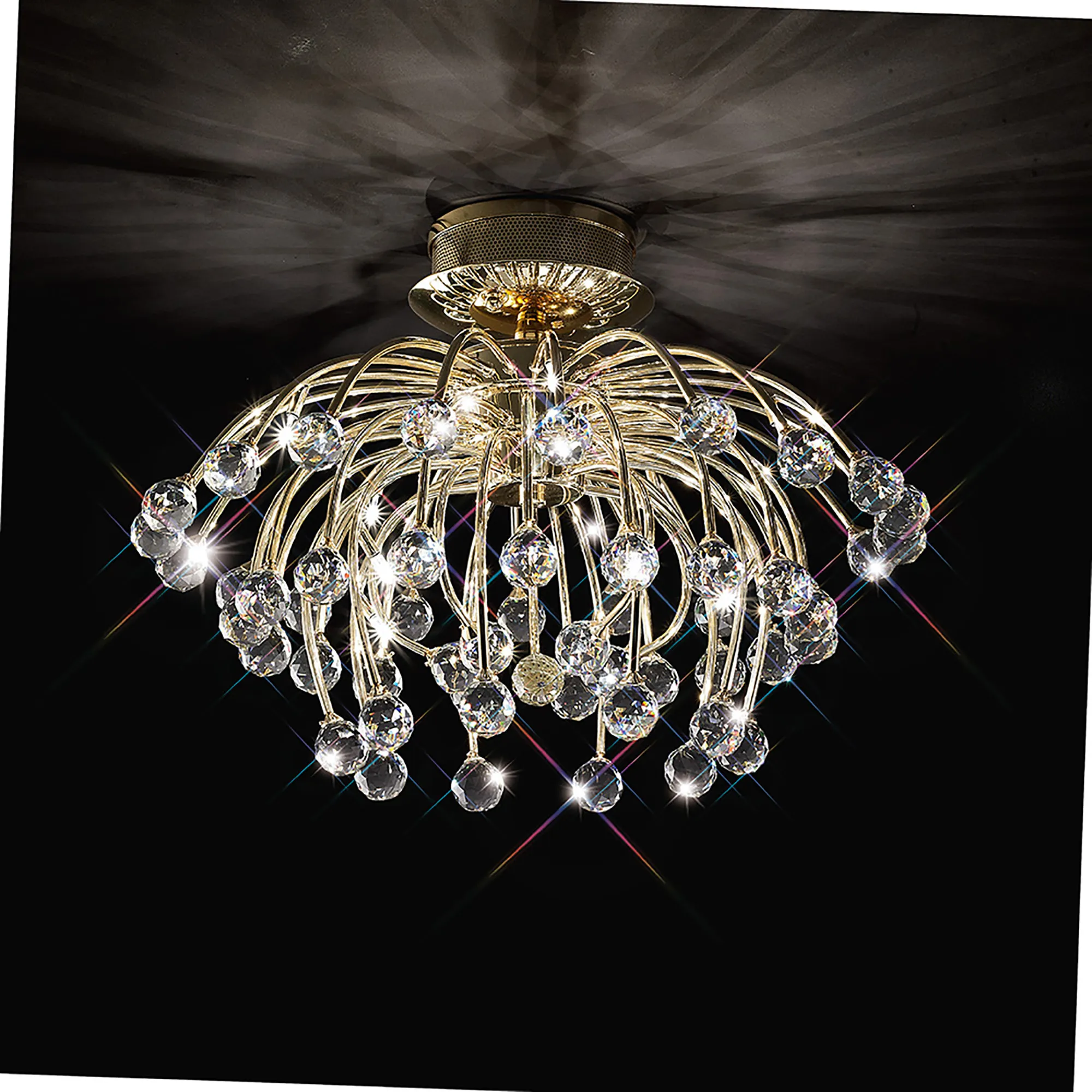 Xeena Crystal Ceiling Lights Diyas Flush Crystal Fittings Xeena Crystal Ceiling Lights Diyas Flush Crystal Fittings